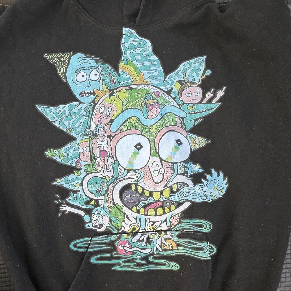 Black Graphic Kids Hoodie